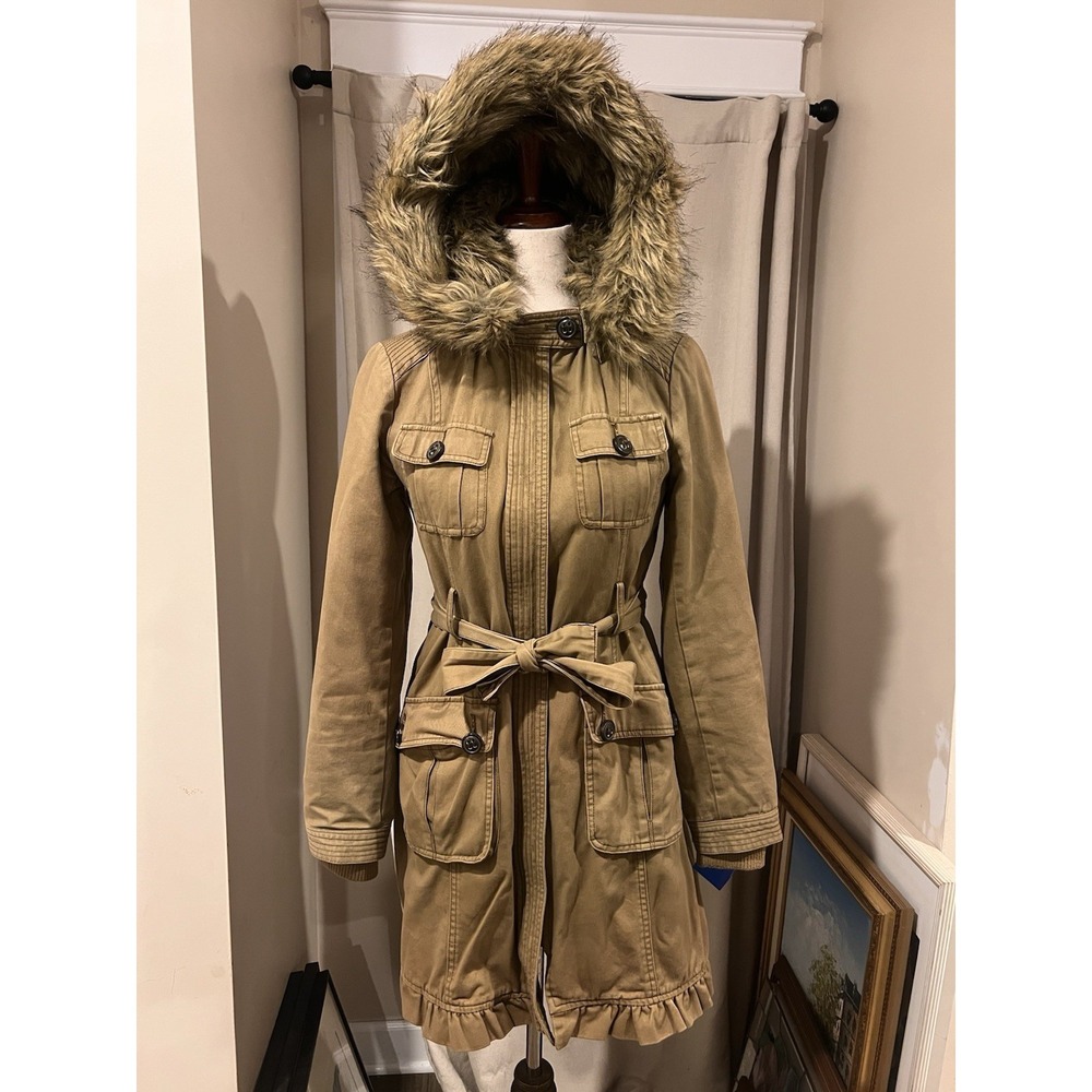 Daughters Of The Liberation By Anthropologie Women's‎ Coat With Sherpa Liner